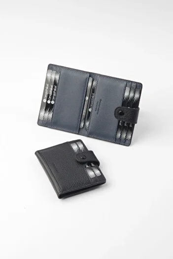 CENGİZ PAKEL Unisex Super Slim Genuine Leather Thin Model Card Holder with Original Box