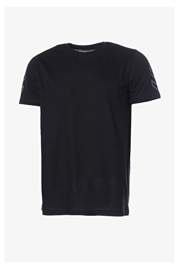 hummel Ανδρικό μπλουζάκι Hmlelemental Chevron Cotton Tee 911946-2001 Μαύρο
