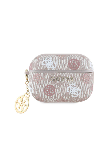 Guess Guess Licensed for AirPods Pro 2 Case with Metal Chain 4g Pattern Lettering Logo Peony Case Pink