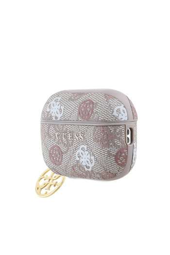 Guess Guess Licensed for AirPods Pro 2 Case with Metal Chain 4g Pattern Lettering Logo Peony Case Pink