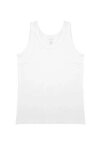 Kom Men's White 100% Cotton Basic 2-Piece Tank Top Kq.Ohen.1K.M1.K3