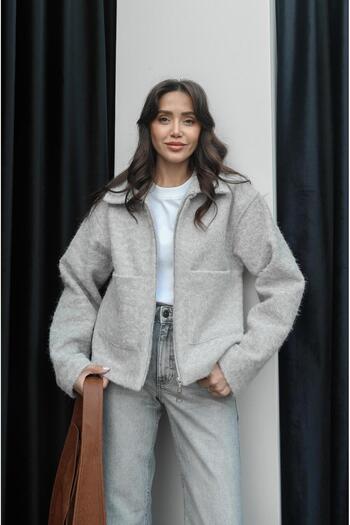 Havoş Gray Naomi Boucle Jacket