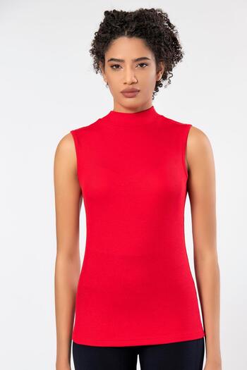 ERDEM İÇ GİYİM Weweus Red Zero Sleeve High Neck Body 2112