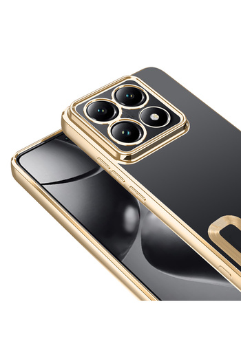 m.tk moveteck Case for Xiaomi Mi 14t Pro Case Full Camera Protection Metallic Glossy Color Edge Soft Silicone Cover with Lens