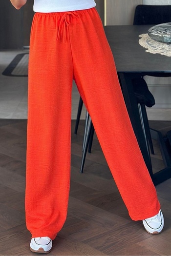 Bestenur Abel Wide Leg Pocket Ayrobin Trousers 1352 - Red