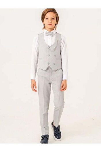 Carinos Boy's Bow Tie Shirt Vest Pants Suit(1-4 Years)