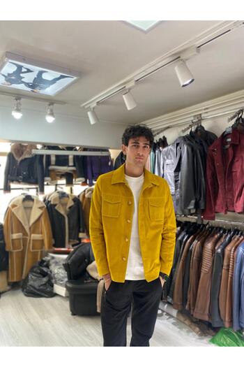 CE-YIL DERİ ÜRÜNLERİ Men's Genuine Leather Suede Jacket