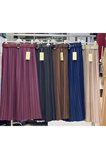 Zeynep Butik 92 cm Crepe Pleated Skirt - 1660