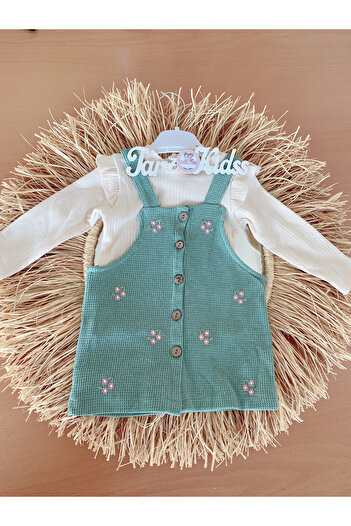 EBRU ÖZÖRGÜCÜ Girl's Buttoned Salopette Dress