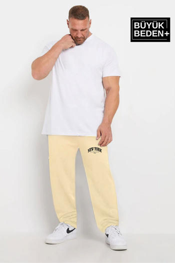 Superlife Ανδρικό μεγάλο μέγεθος New York printed slim sweatpants SPR25BEA47