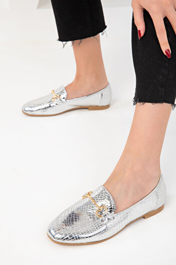 SOHO Dámské baleríny Silver Snake 20203