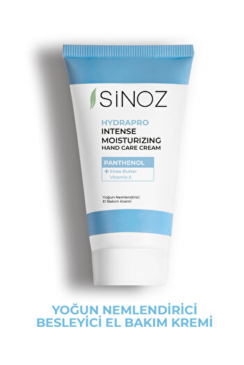 SİNOZ Intensiv feuchtigkeitsspendende Handpflegecreme mit Vitamin E und Panthenol – 50 ml