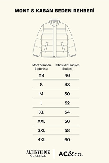 AC&Co / Altınyıldız Classics Erkek Vizon Standart Fit Normal Kesim Rüzgar Geçirmez Kapüşonlu Dik Yaka Mont Trençkot