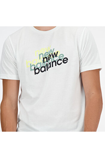New Balance Men's White T-Shirt Mt41071