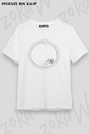 ZOKAWEAR Μπλουζάκι Unisex Oversize Sisyphus - Ouroboros Snake Design με στάμπα