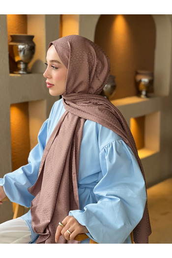 Modakaşmir Silky Jacquard Series Water Wave Pattern Shawl