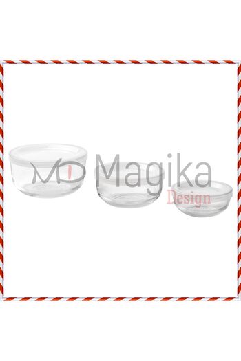 Magika Design Md Bestamma - Set of 3 Glass Storage Container with Round Lid