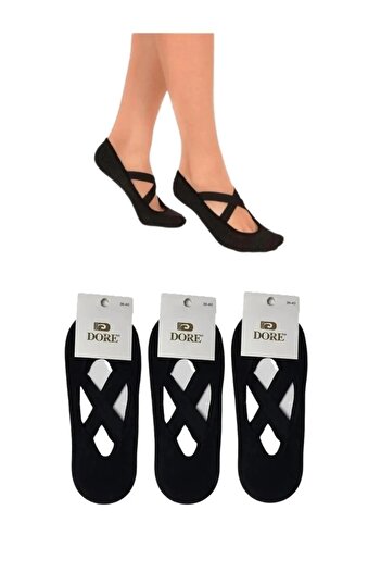 Dore Çorap Pack of 3 Non-Slip Sole Yoga Plates and Sports Socks