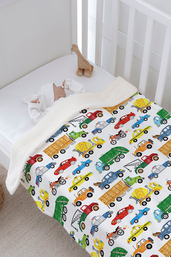 Tuğba Kuğu Plush Double Face Blanket (80X120) - Iconic - Colorful Tools