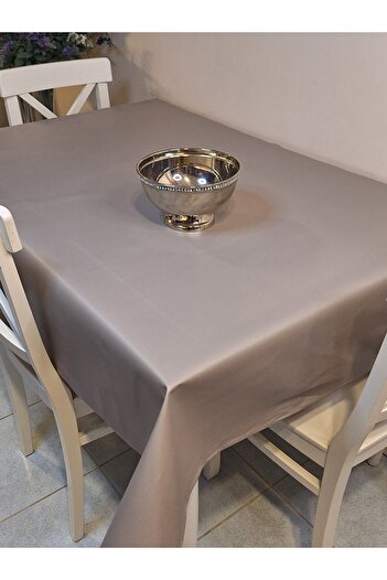 Başak Ev Tekstili Fiber Pvc Oilcloth - Patterned Erasable Tablecloth (Grey)