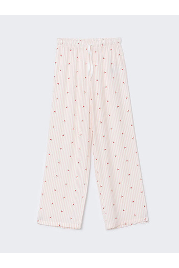 LC Waikiki LCW DREAM Pembe Gömlek Yaka Baskılı Kadın Pijama Takımı