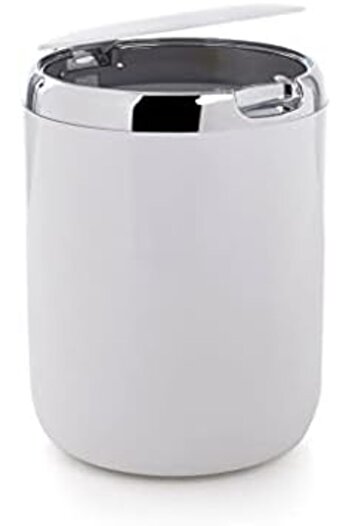 STOREMAX Polysight Pacific Trash Can with Plastic Lid 3Lt 15,5 X 20 cm White Trendzap 467437