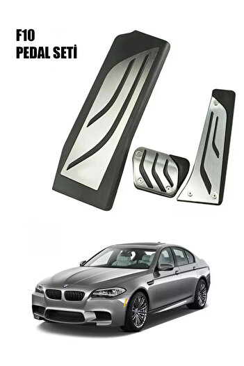 MeyZone Bmw F10 Geçmeli Krom Pedal Seti Otomatik Pedal Takımı