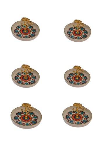 DUKKANI ISTANBUL Porcelain Single Treat Set of 6 Green