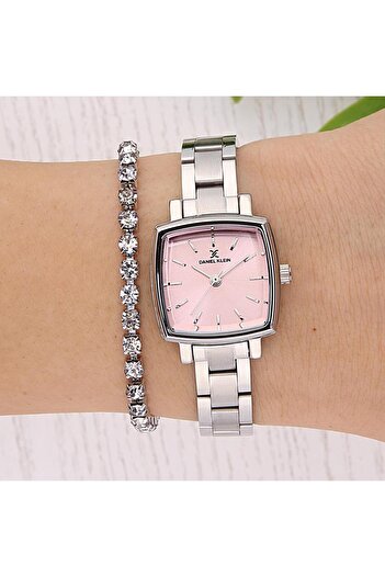 Daniel Klein Dani̇el Klein Dke.1.10677-1 - Pink Dial Bracelet Women's Wrist Watch