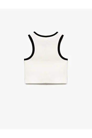 Koton Heart Printed Crew Neck Cotton Camisole Crop Undershirt