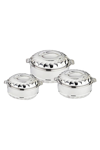 Bien Servi Stainless Steel Elegant Round Food Warmer Set with Lids