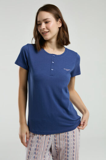 Pierre Cardin Women's Blue Short Sleeve Pajama Set