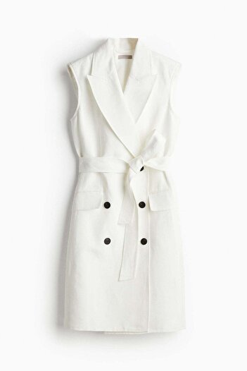 H&M Linen-blend blazer dress