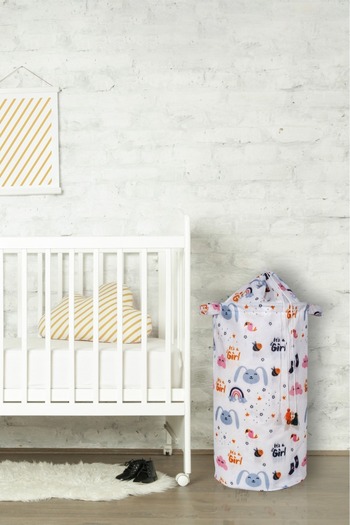 MorBebe Bebek Yuvarlak Torbalı Oyuncak Ve Kirli Sepet Oda Aksesuar 46x32