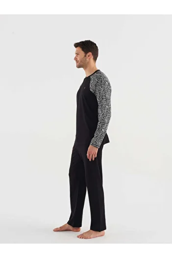 Mod Collection 3747 Set de pijamale cu gât rotund pentru bărbați