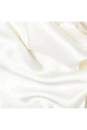 FabricLoom Bone Silk Satin Fabric – 100% Silk, 140 Cm, Soft and Lightweight. (Min. 2 Meters)