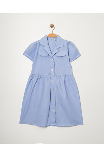 ANGELOS GIRLS Girl's Jute Cotton Short Sleeve Dress P1009