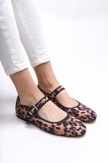 Riccon Gisnalore Leopard Patterned Women's Babet - 0012277