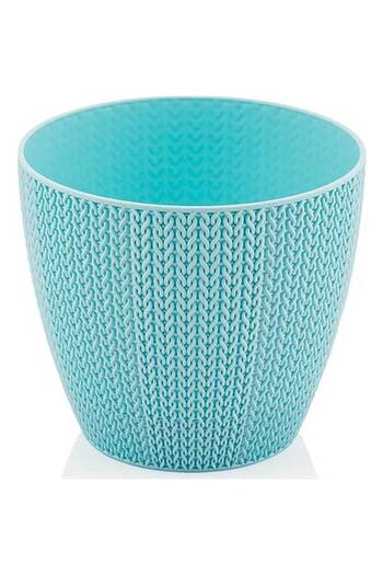 Homelux Ghiveci model brodat, 2,5 l, tratat UV, albastru, polipropilena