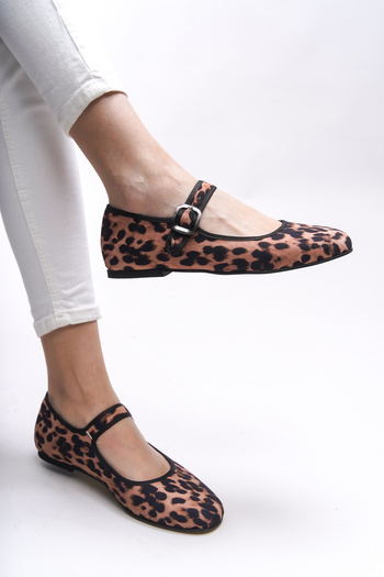 Riccon Gisnalore Leopard Patterned Women's Babet - 0012277
