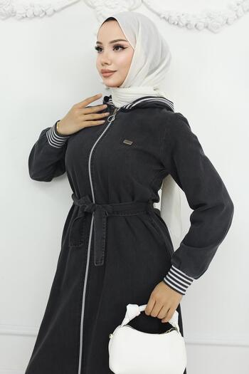 Modamihram Smoked Jeans Set - Hooded and Ribbed 19244