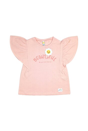 Via Girls Embroidery Floral Crew Neck Bat Sleeve Girls' Bodysuit - 3-6 Years |   Clothing