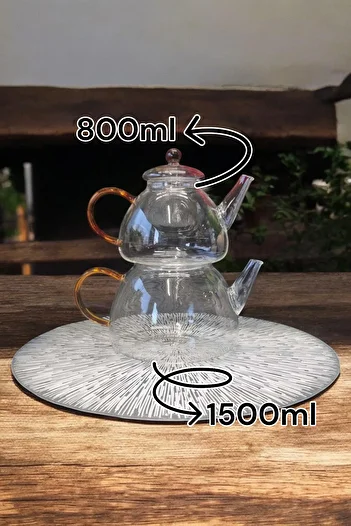 Kitchen Way Borosilicate Colored Teapot with Handle Kw-340