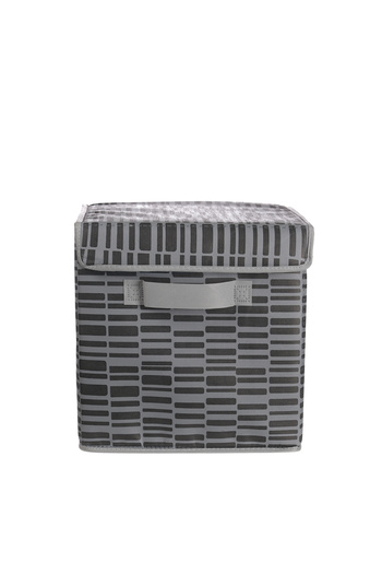ADARYA HOME Kapaklı Dolap Içi Çamaşır Oyuncak Düzenleyici Katlanır Saklama Kutusu 30x30x30 (ZEBRA)