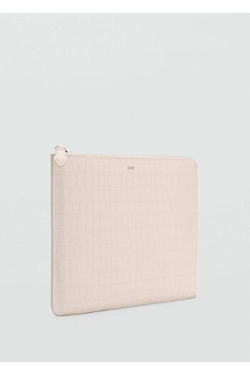MANGO Woman Crocodile Skin Look Laptop Sleeve