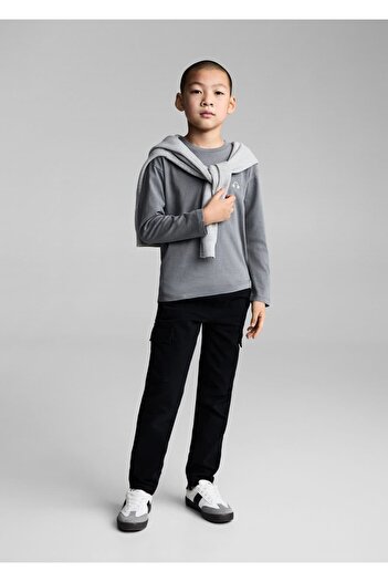 MANGO Kids Washed Looking Cotton T-Shirt