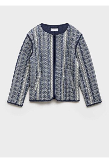 MANGO Kids Patterned quilted jacket