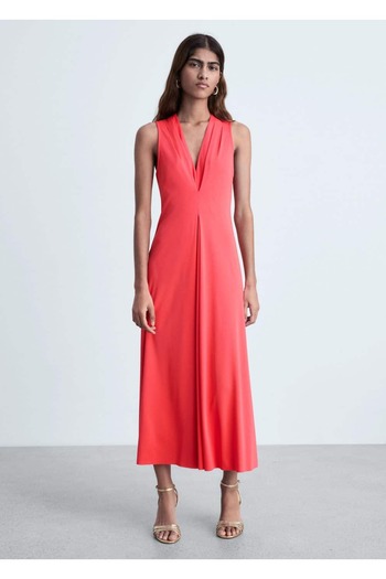 MANGO Woman V-Neck Knitwear Dress
