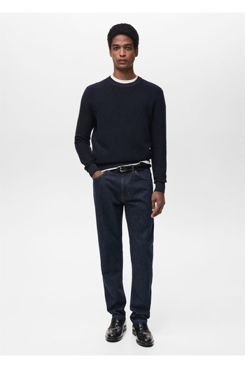 MANGO Man 100% Cotton Knitted Pattern Sweater