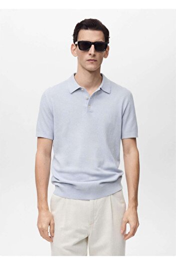 MANGO Man Slim Fit Cotton Knitwear Polo Shirt